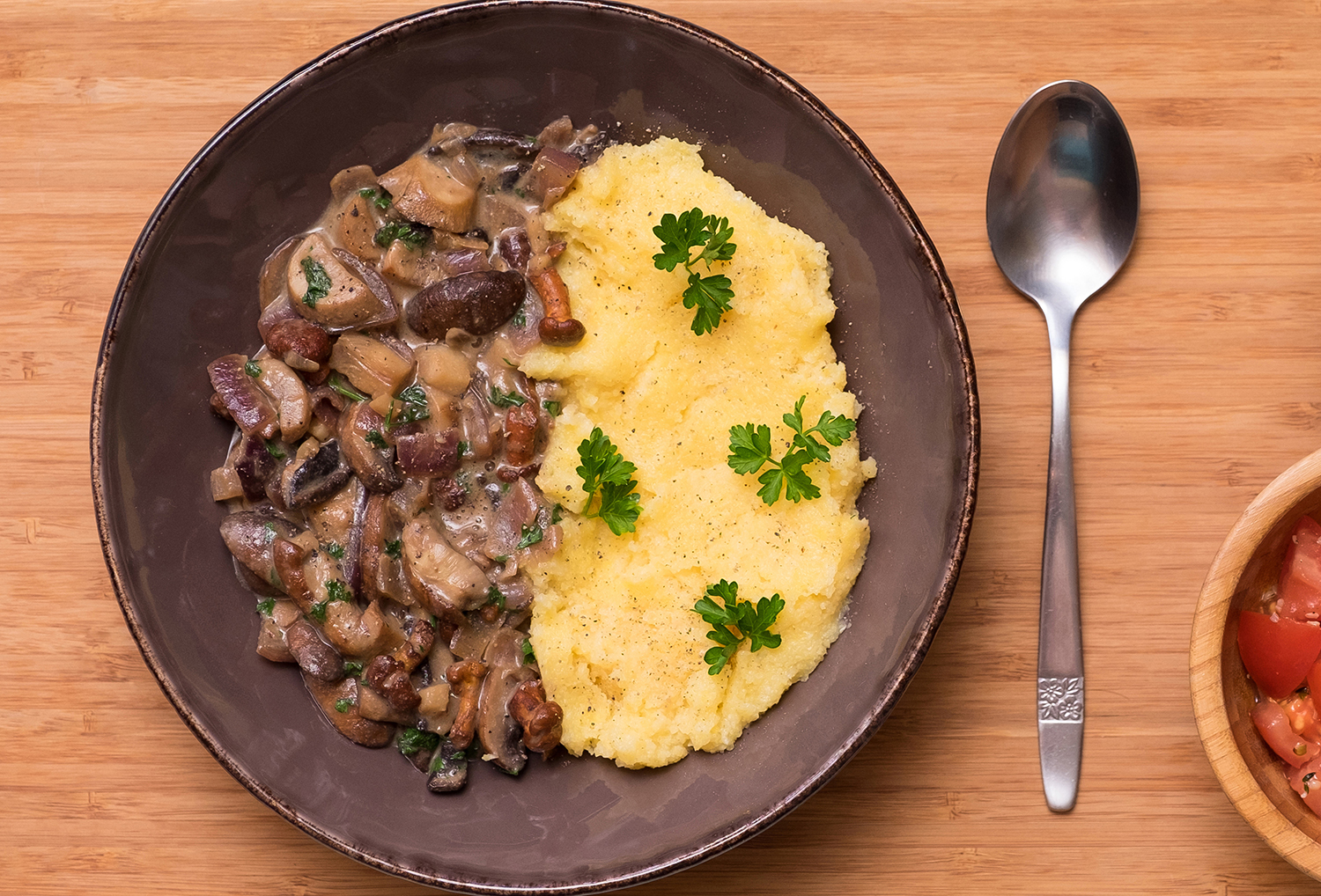 Polenta with Mushroom Ragout